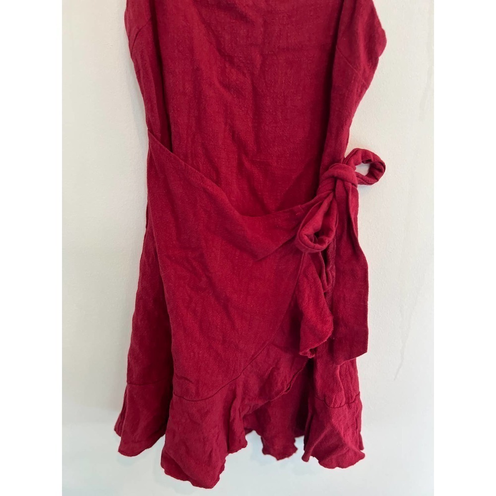 Princess Polly Caedere Mini Dress Red Wrap Tie Slip Dress Size 2 Party Date Nigh - Picture 3 of 8